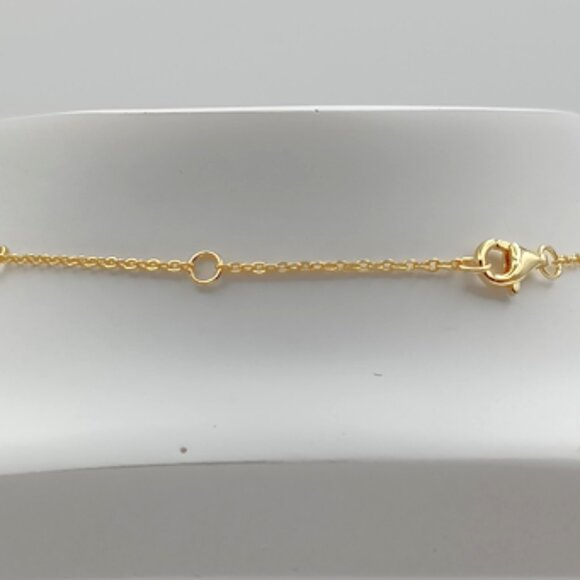 Bird Jade Sterling Silver 14k Gold Plated Necklace, Natural White Nephrite Jade - Picture 7 of 9